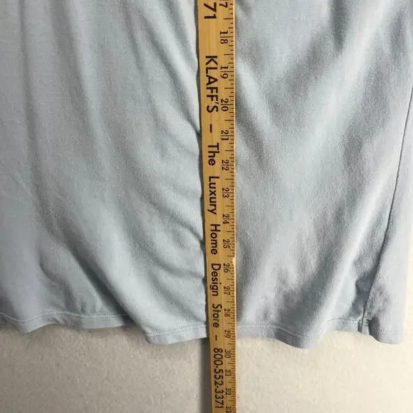 EILEEN FISHER Tank Top 3X Stretch Organic Cotton Jersey Scoop Neck Blue USA - Picture 11 of 12